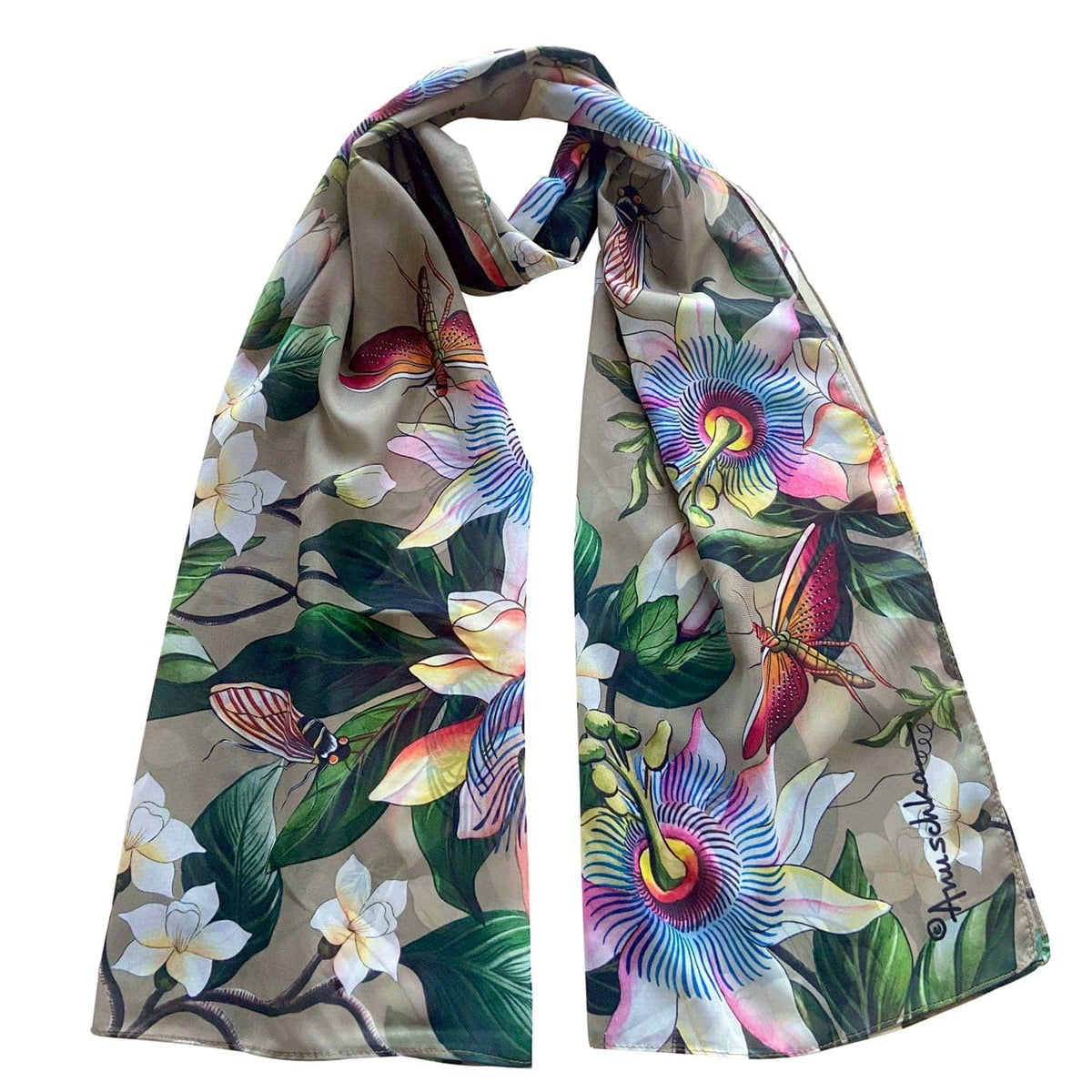 Kim & Co. Printed Chiffon Scarf