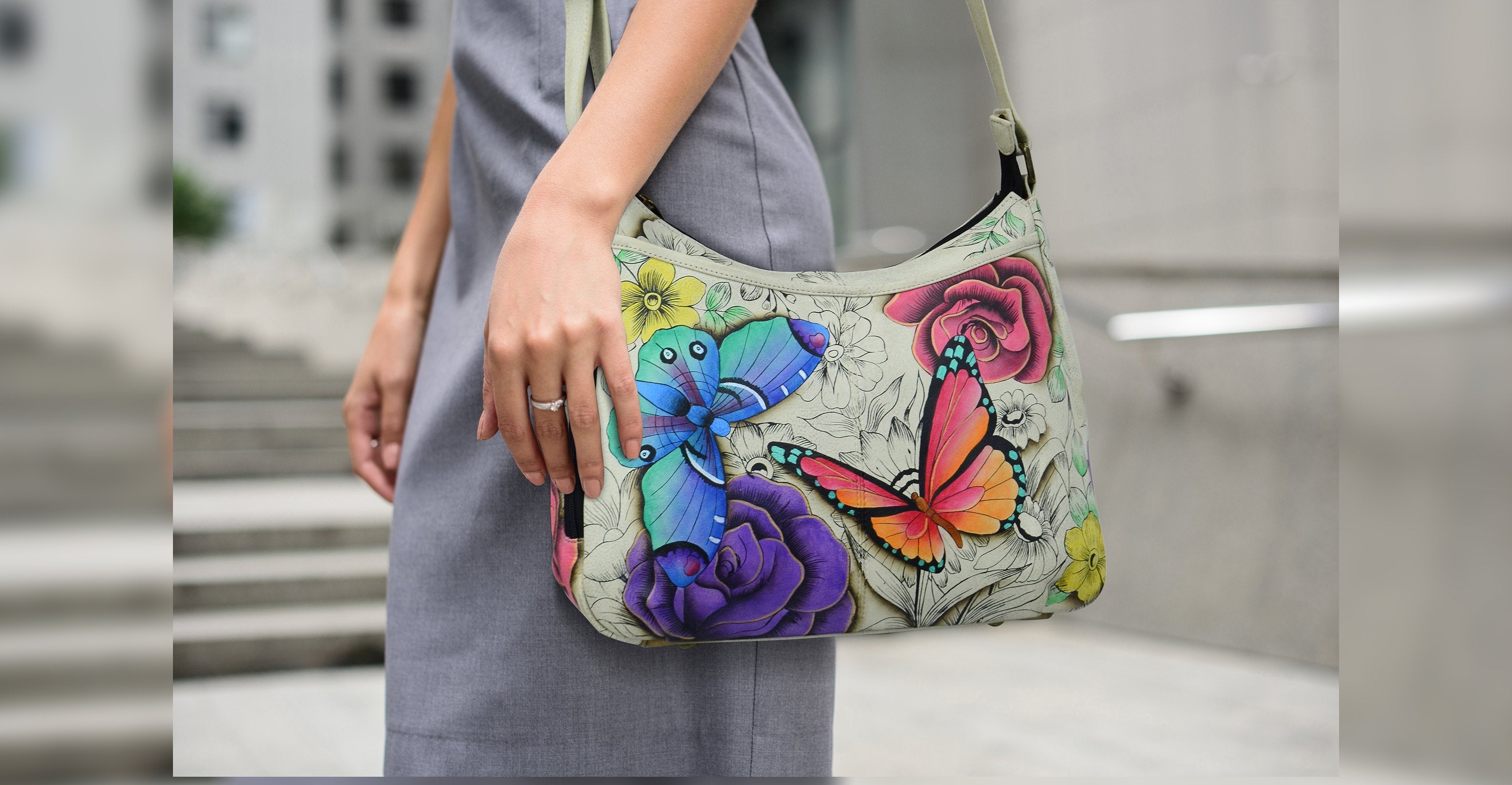 Anna Handpainted Leather Bags Collection