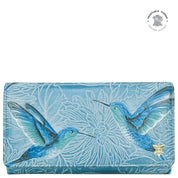 Tooled Birds Sky Accordion Flap Wallet - 1112