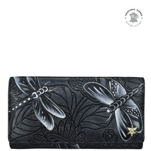 Load image into Gallery viewer, Tooled Dragonfly Meadow Pewter​ Three Fold Wallet - 1150
