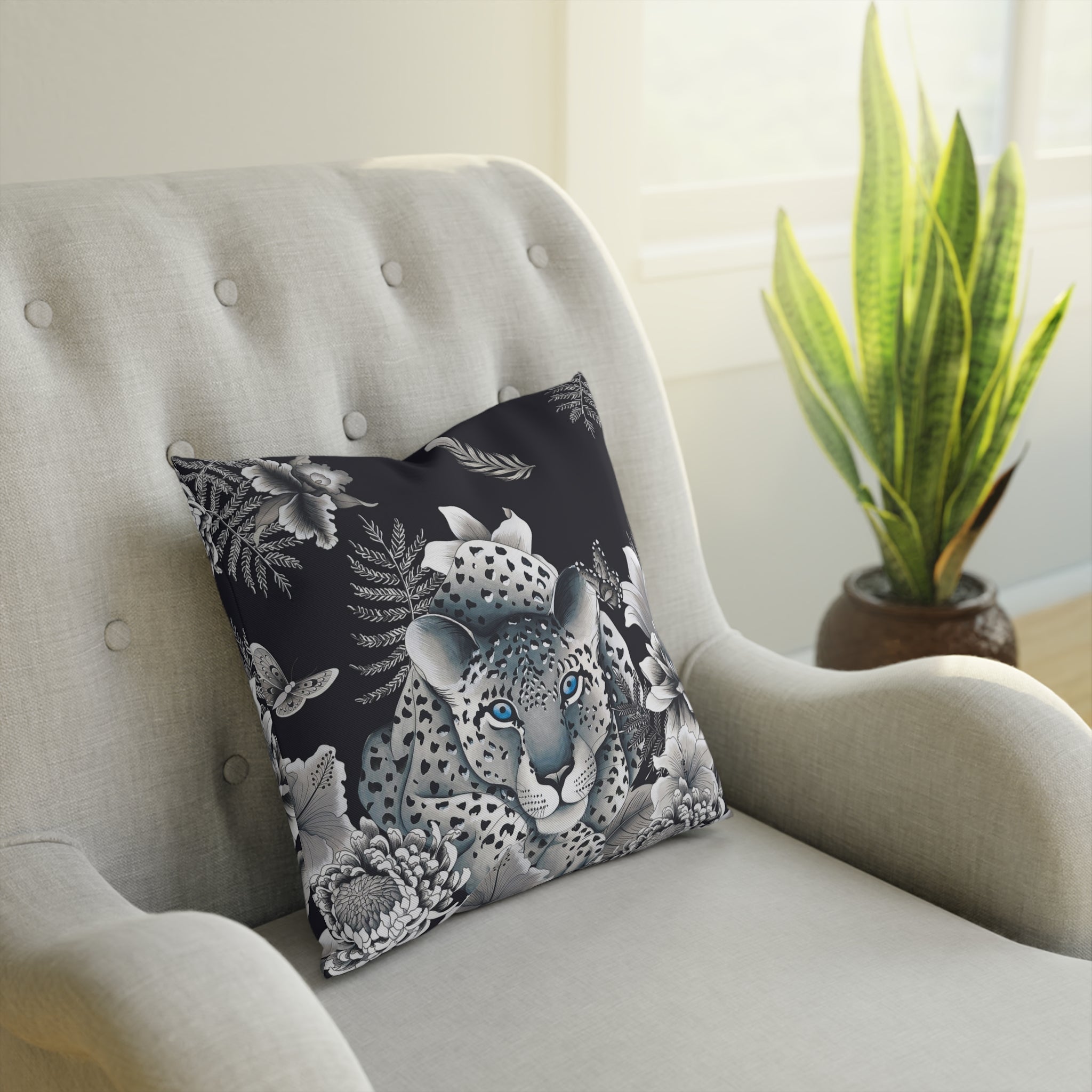 Cleopatra's Leopard Polyester Cushion