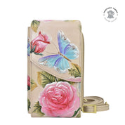 Tooled Rose-Almond Crossbody Phone Case - 1173