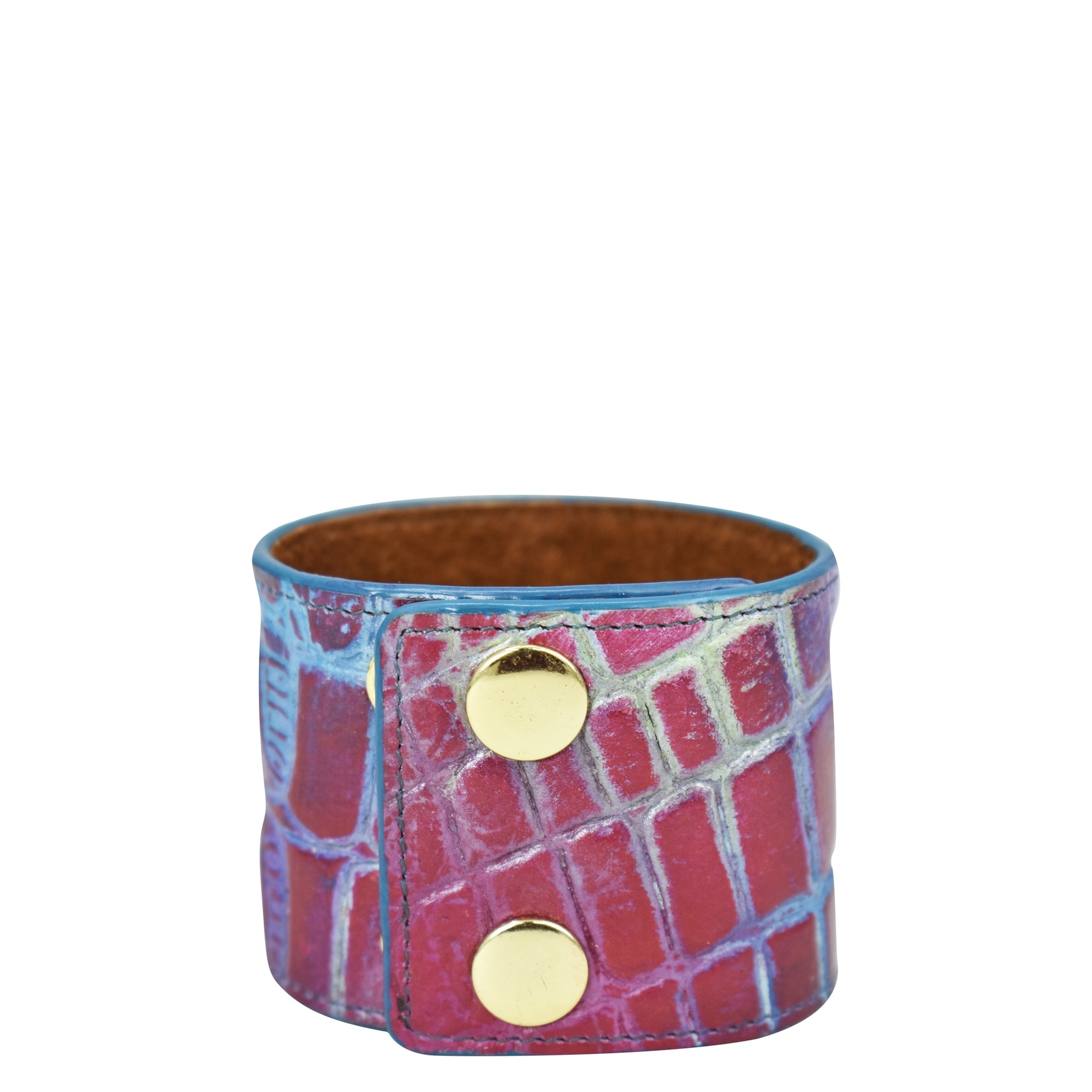 Painted Leather Cuff - 1176