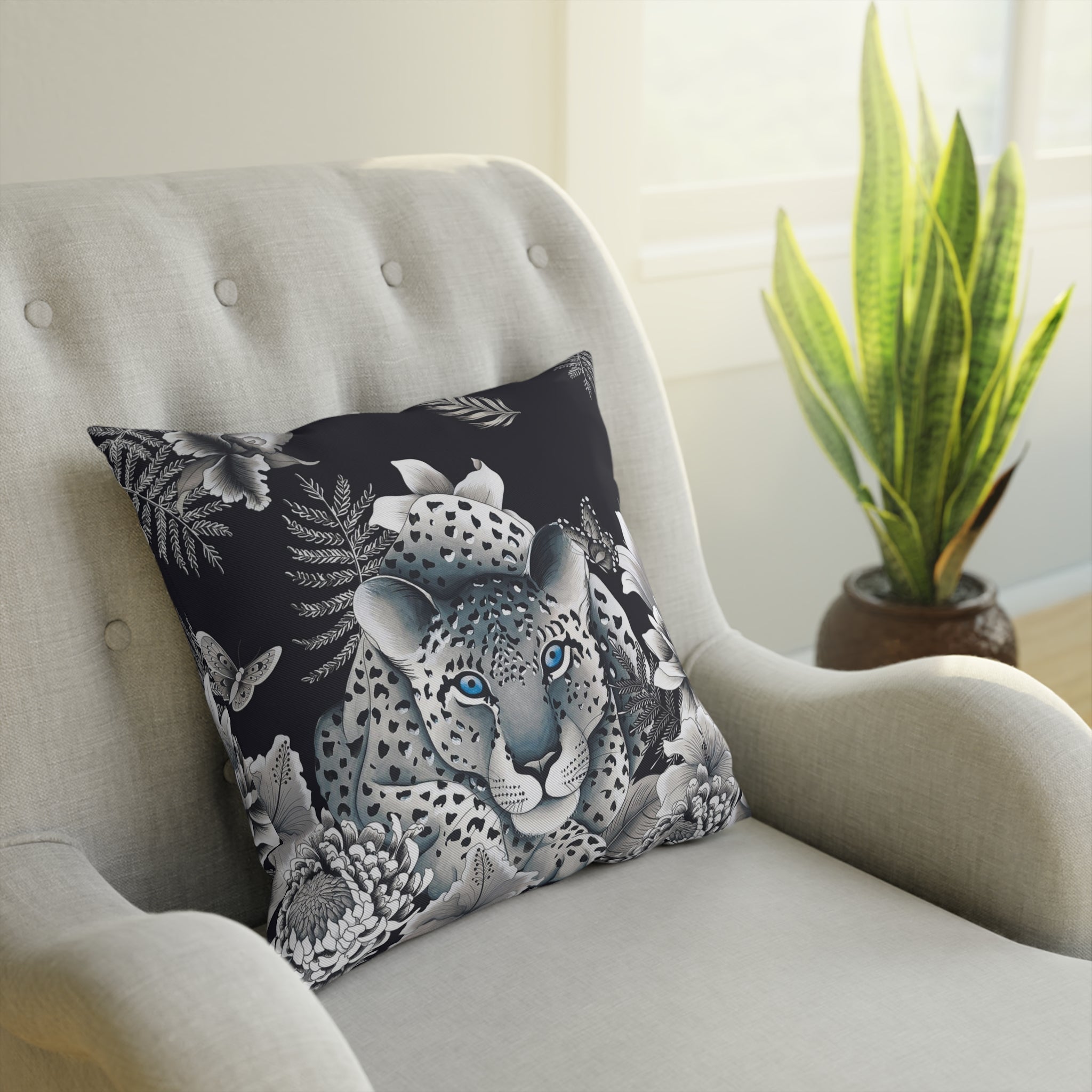 Cleopatra's Leopard Polyester Cushion