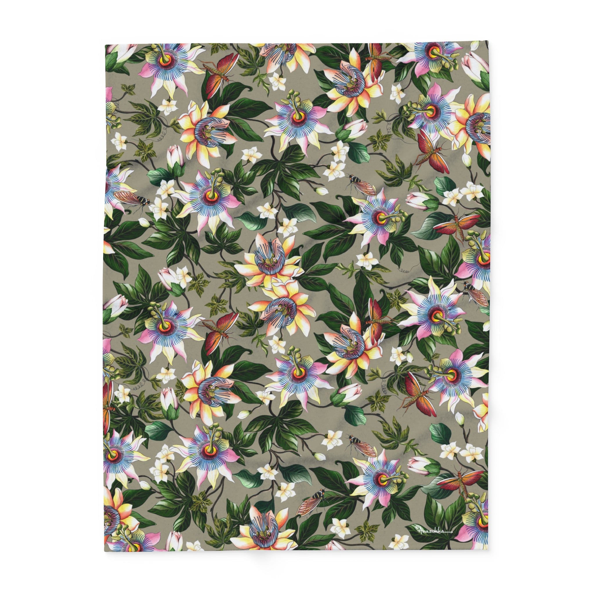 Floral Passion Arctic Fleece Blanket