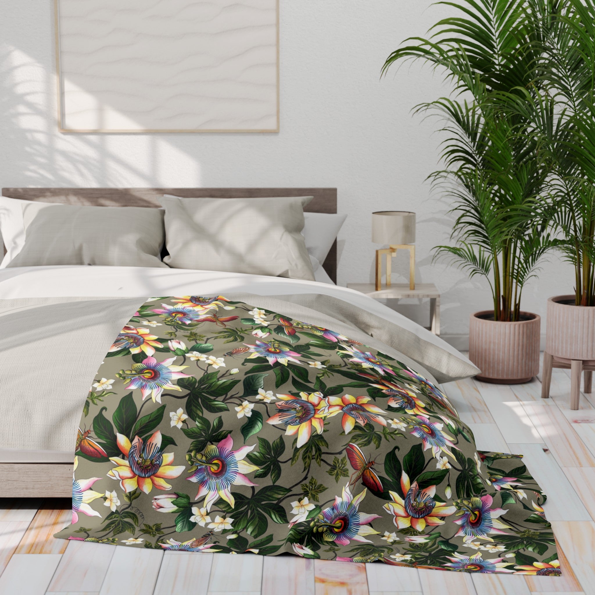 Floral Passion Arctic Fleece Blanket