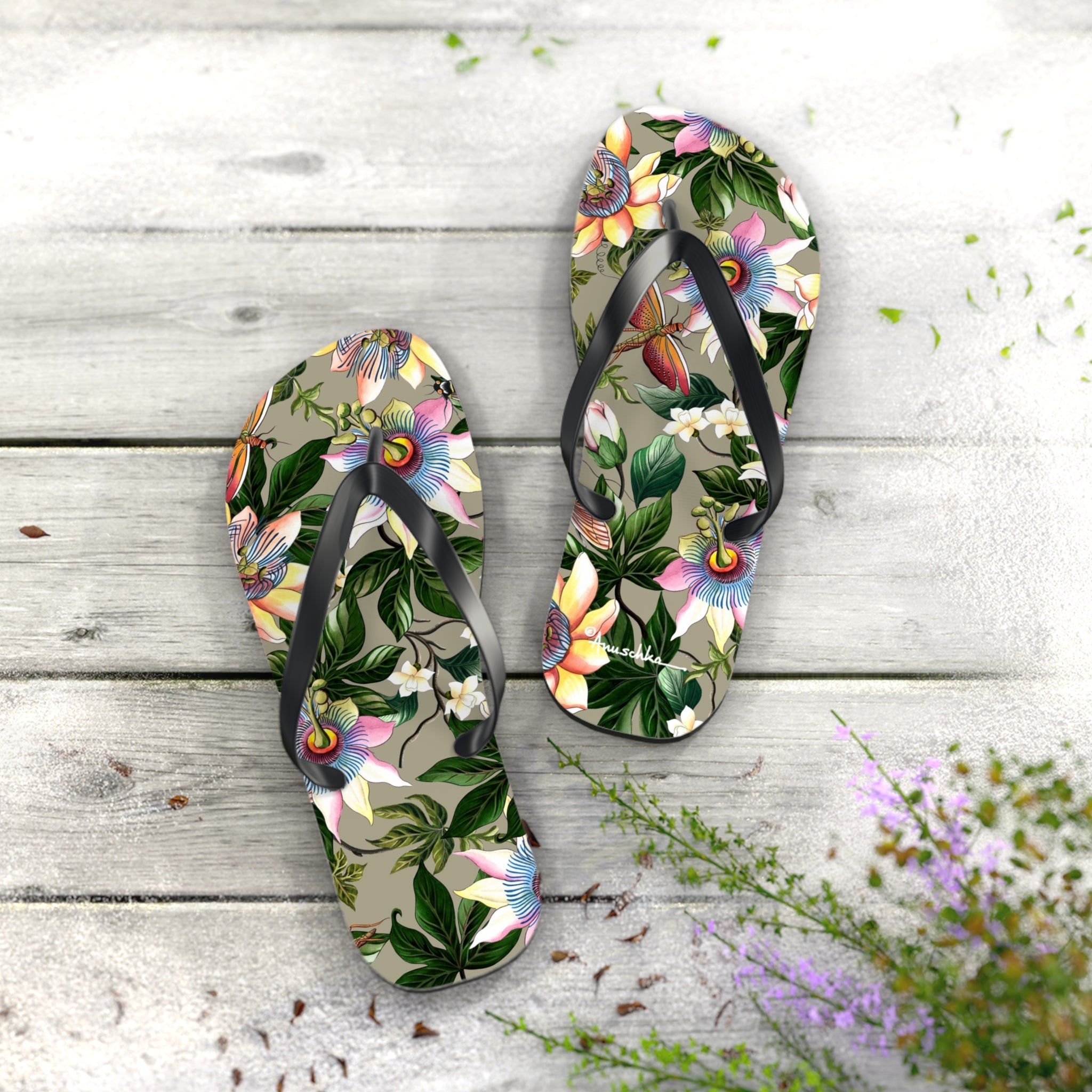 Floral Passion Flip Flops