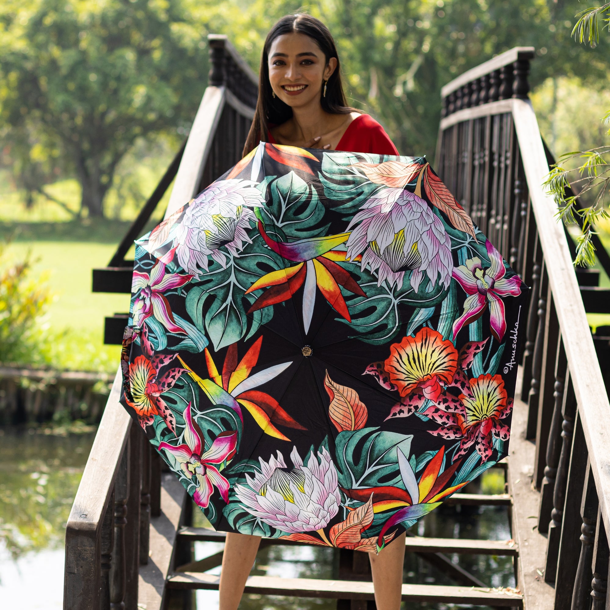 Bedruckter Regenschirm mit automatischer Öffnung/Schließung – 3100