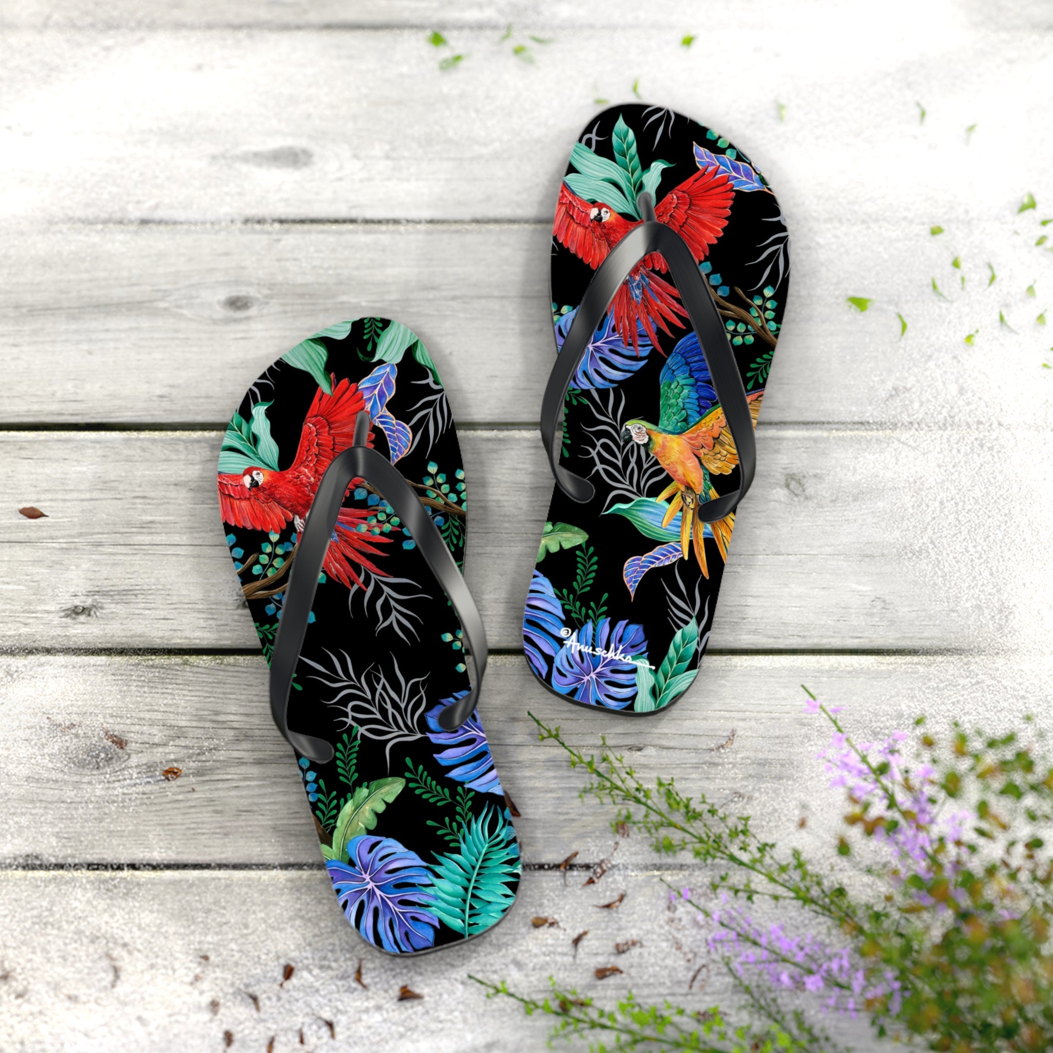 Rainforest Beauties Flip Flops