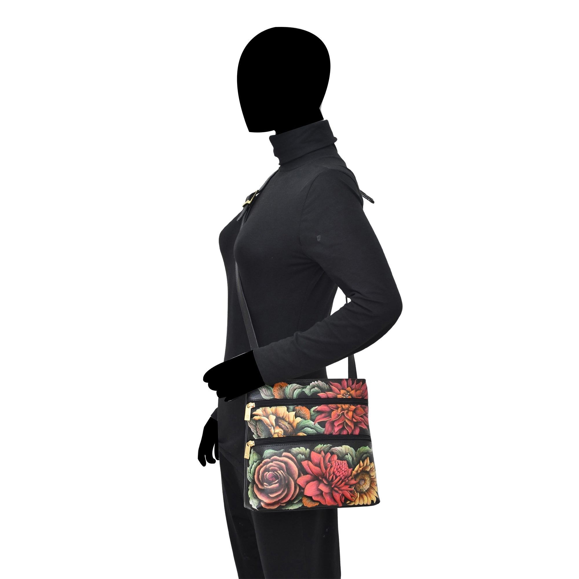 Medium Crossbody With Double Zip Pockets - 447