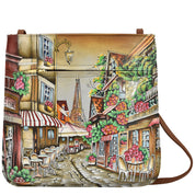 Schlanke Umhängetasche mit Frontreißverschluss - 452