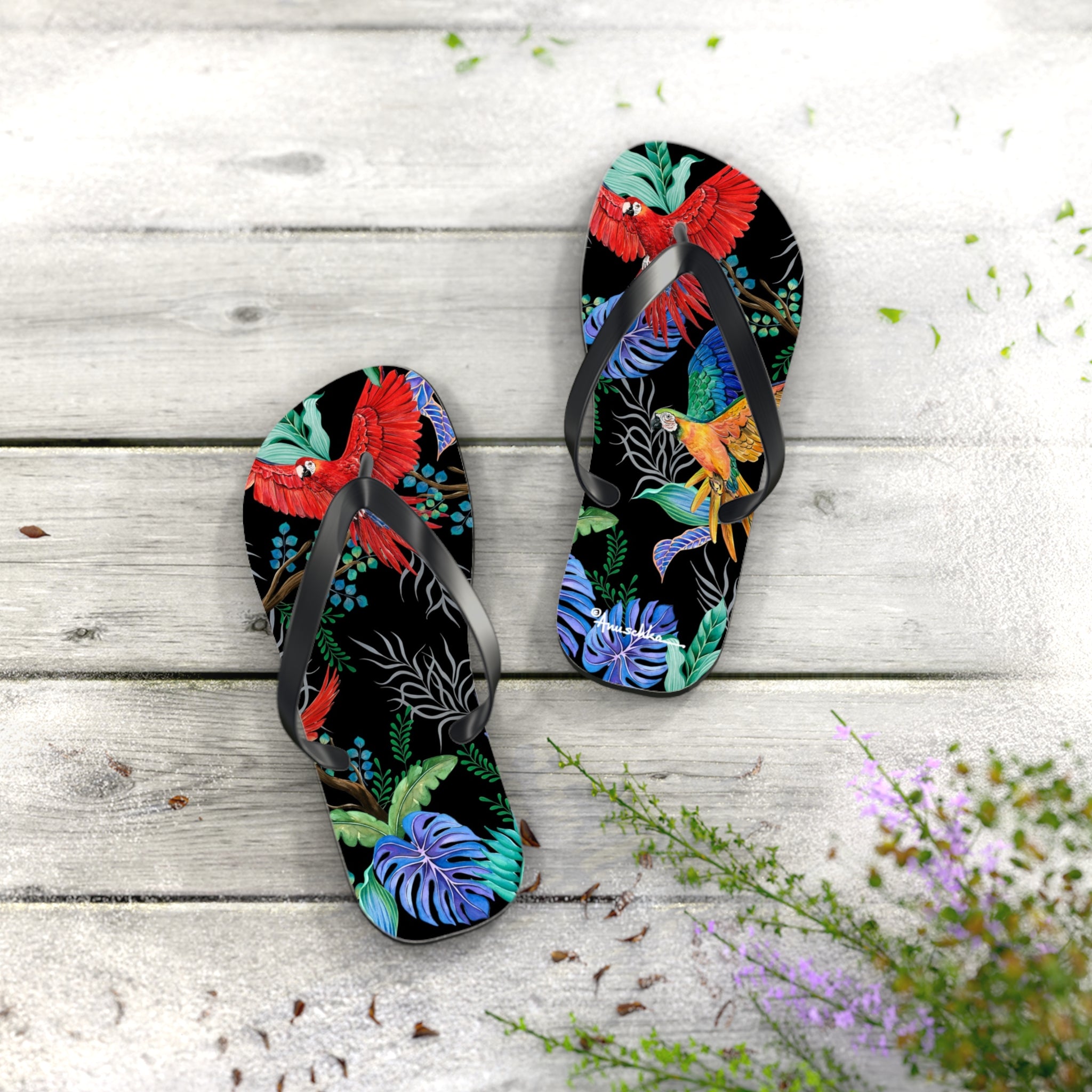 Rainforest Beauties Flip Flops