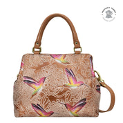 Tolled Birds Tan Multi Compartment Satchel - 690