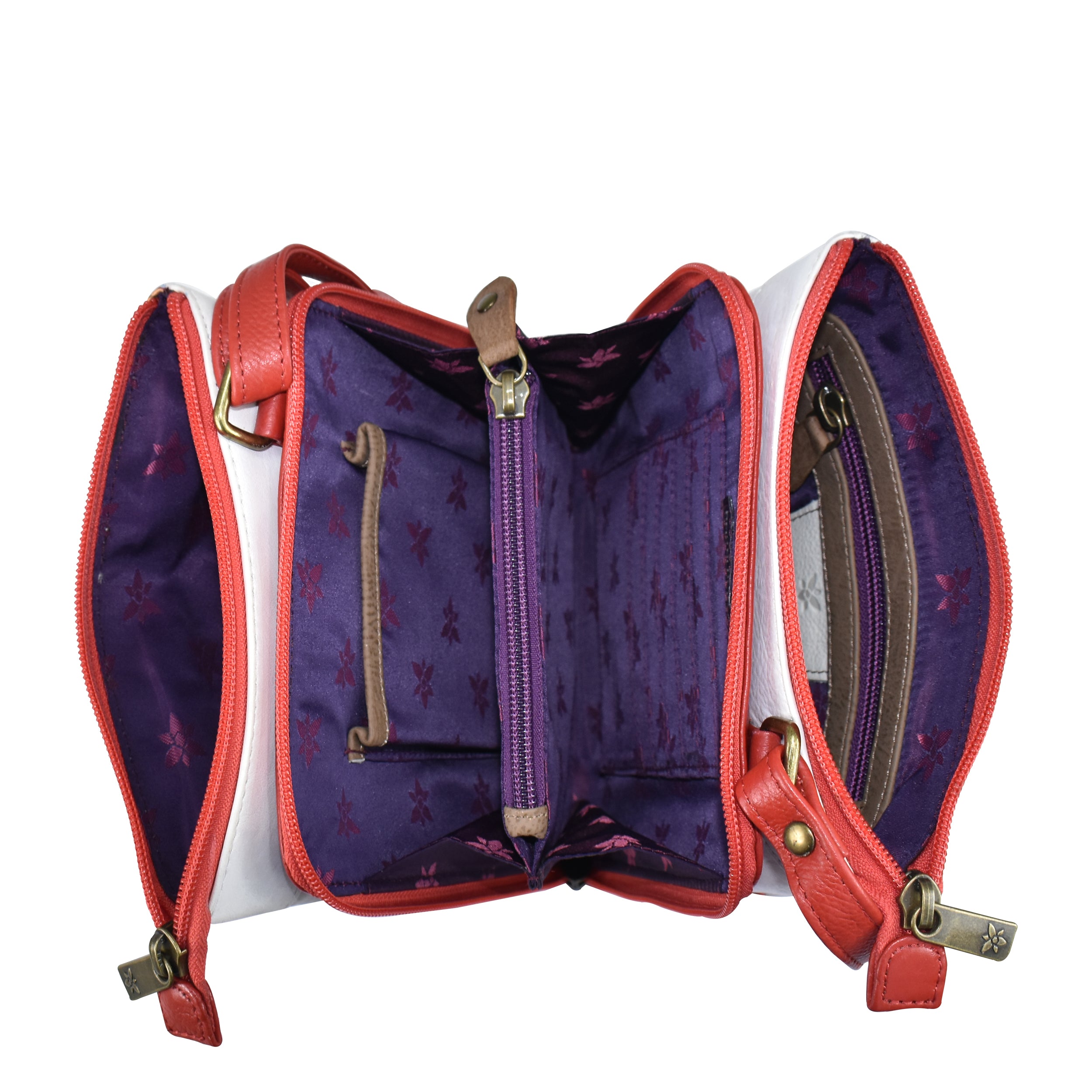 Triple Compartment Organizer Crossbody - 7443