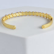 Trillion Cut Gemstone Bangle - VBR0007