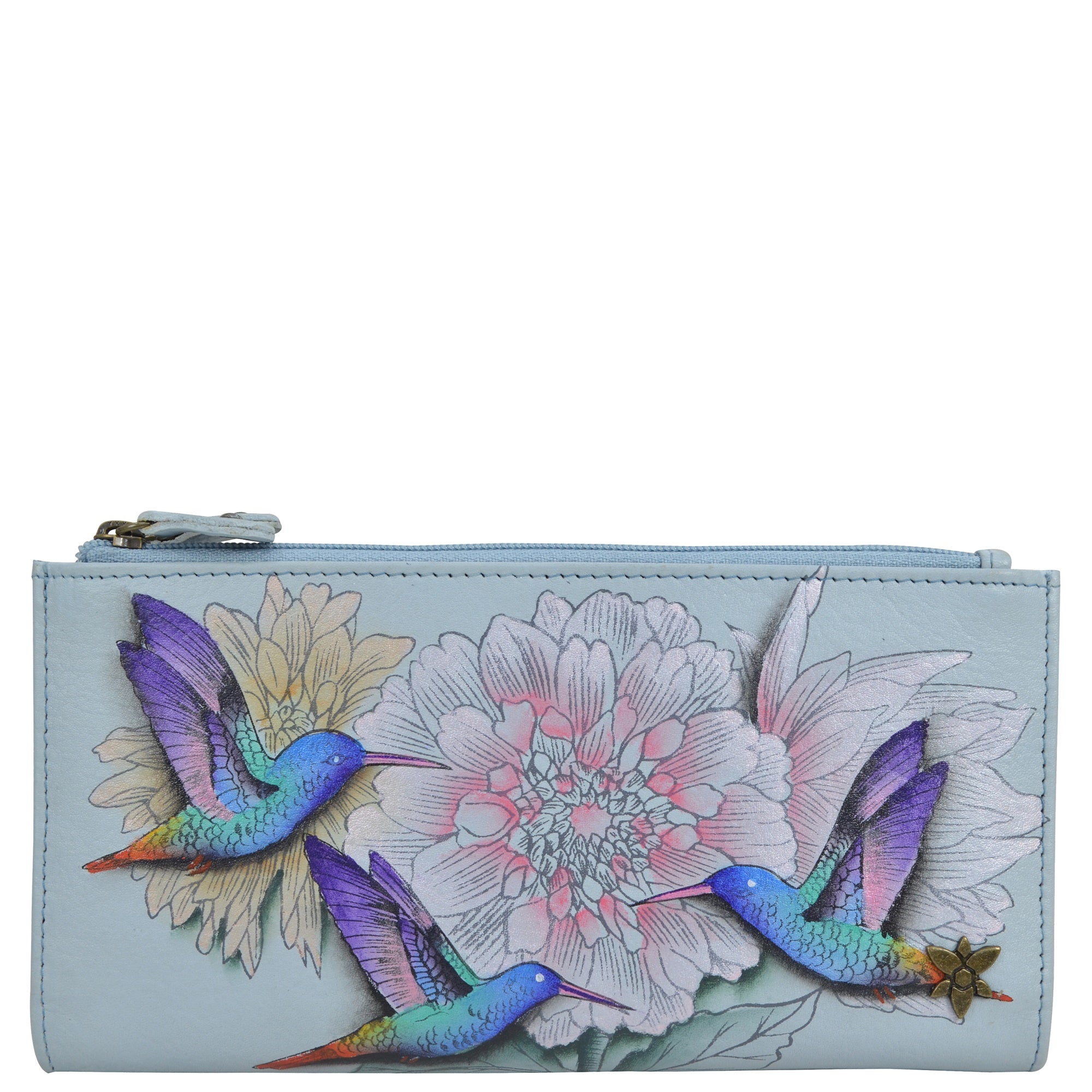 Rainbow Birds Two Fold RFID Wallet - 1171