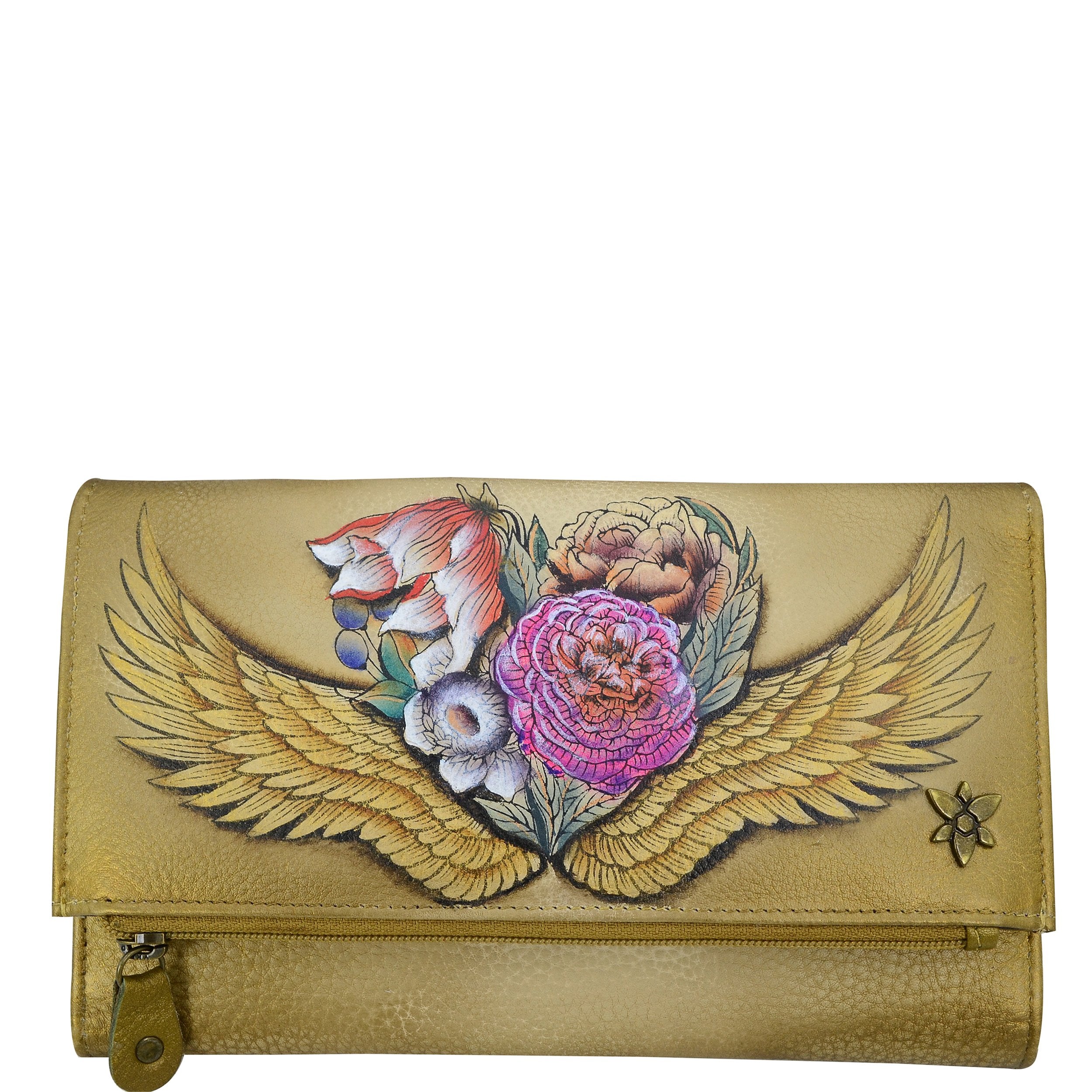 Leather Hand Painted Three Fold Clutch - 1136 – Anuschka (EU)