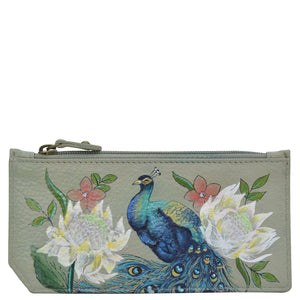 Regal Peacock RFID Blocking Card Case with Coin Pouch - 1140