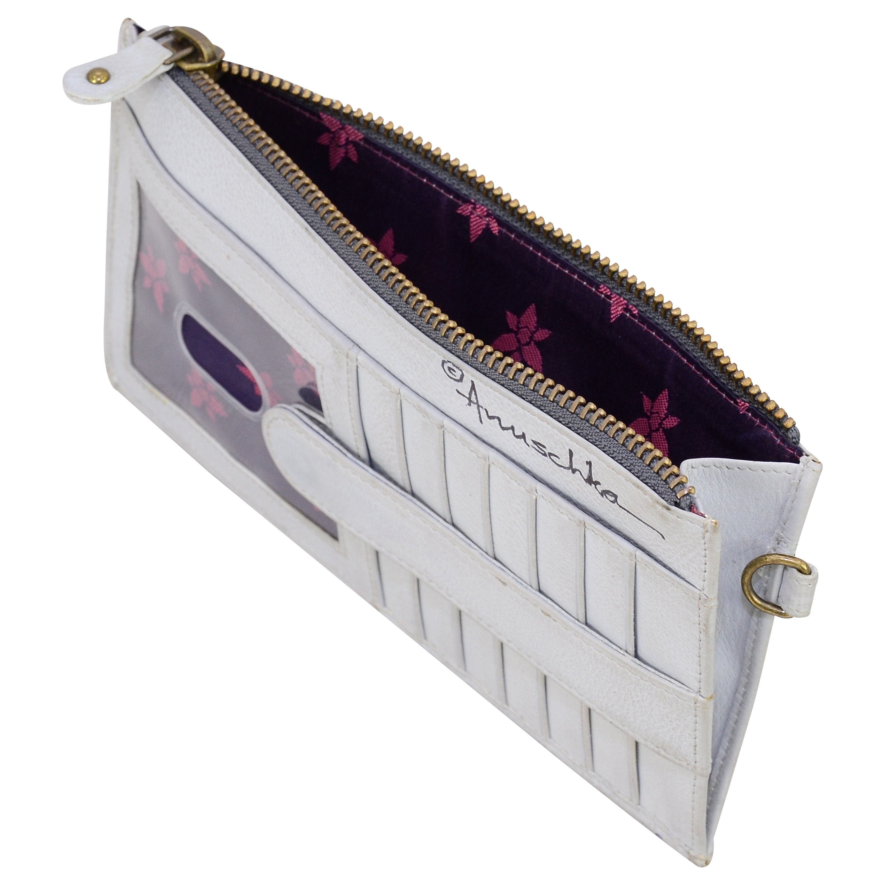 Pochette da polso in pelle dipinta a mano - 1151 – Anuschka (EU Pochette da polso in pelle dipinta a mano - 1151 – Anuschka (EU