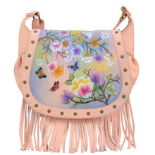 Load image into Gallery viewer, Anuschka Fringed Flap Saddle Bag - 619
