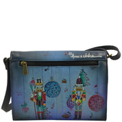 Multi Compartment Flap Crossbody - 7292