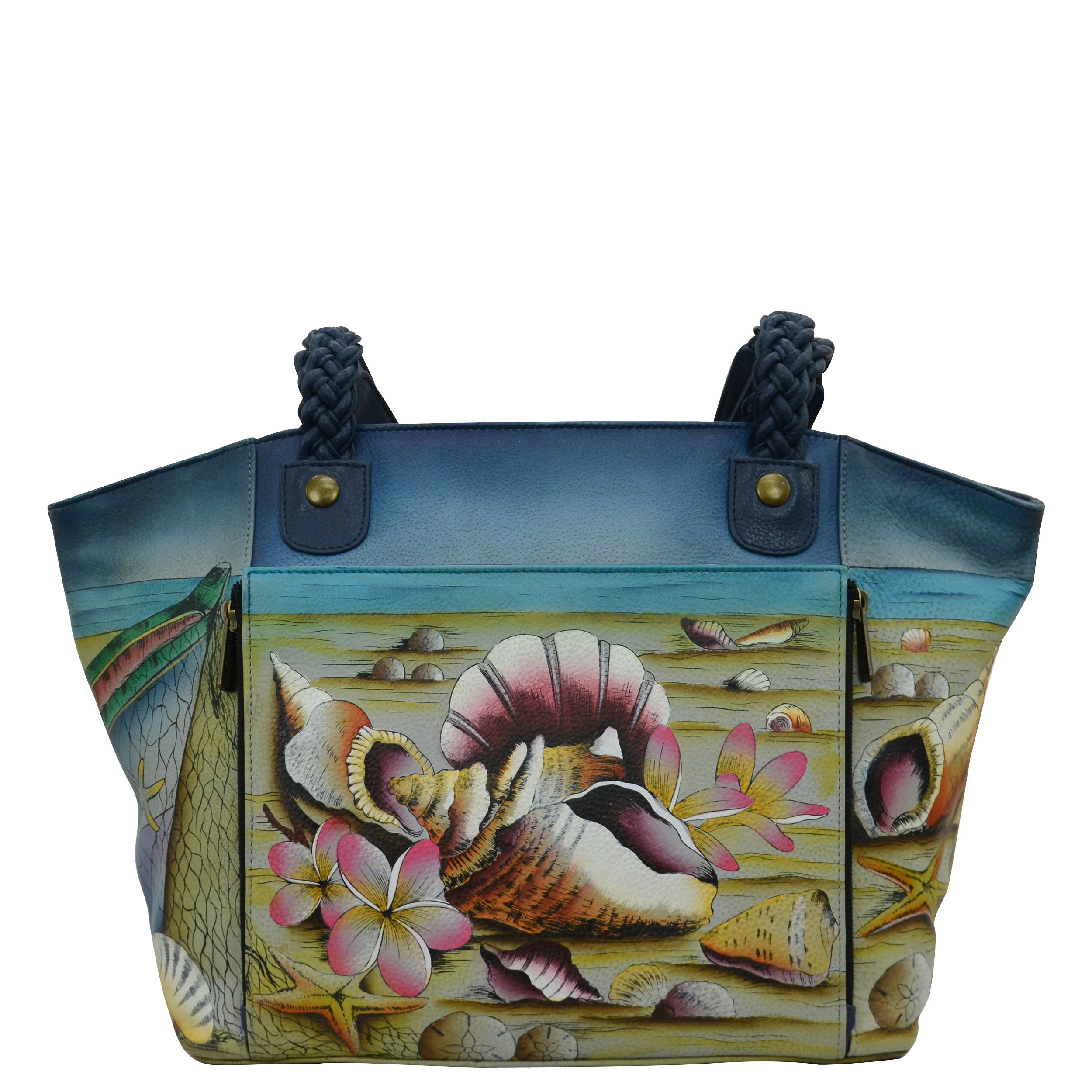 Hand painted Leather RFID Blocking Bags on Sale Anuschka Leather Anuschka EU