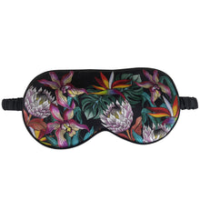 Load image into Gallery viewer, Anuschka Style 3302, Printed 100% Silk Padded Eye Mask. Island Escape Black print
